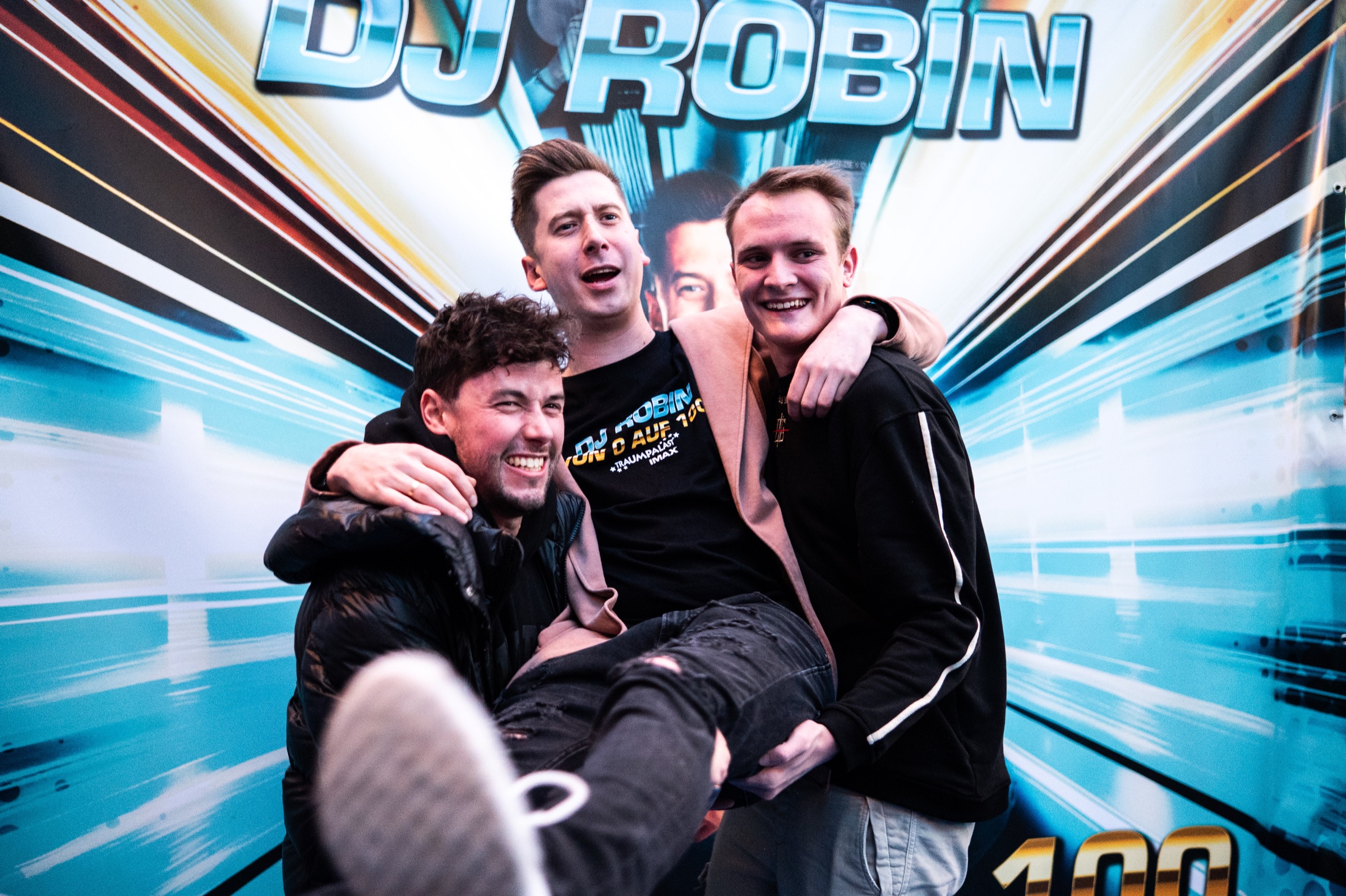 DJ Robin und Maximilian Jecker bei der Filmpremiere