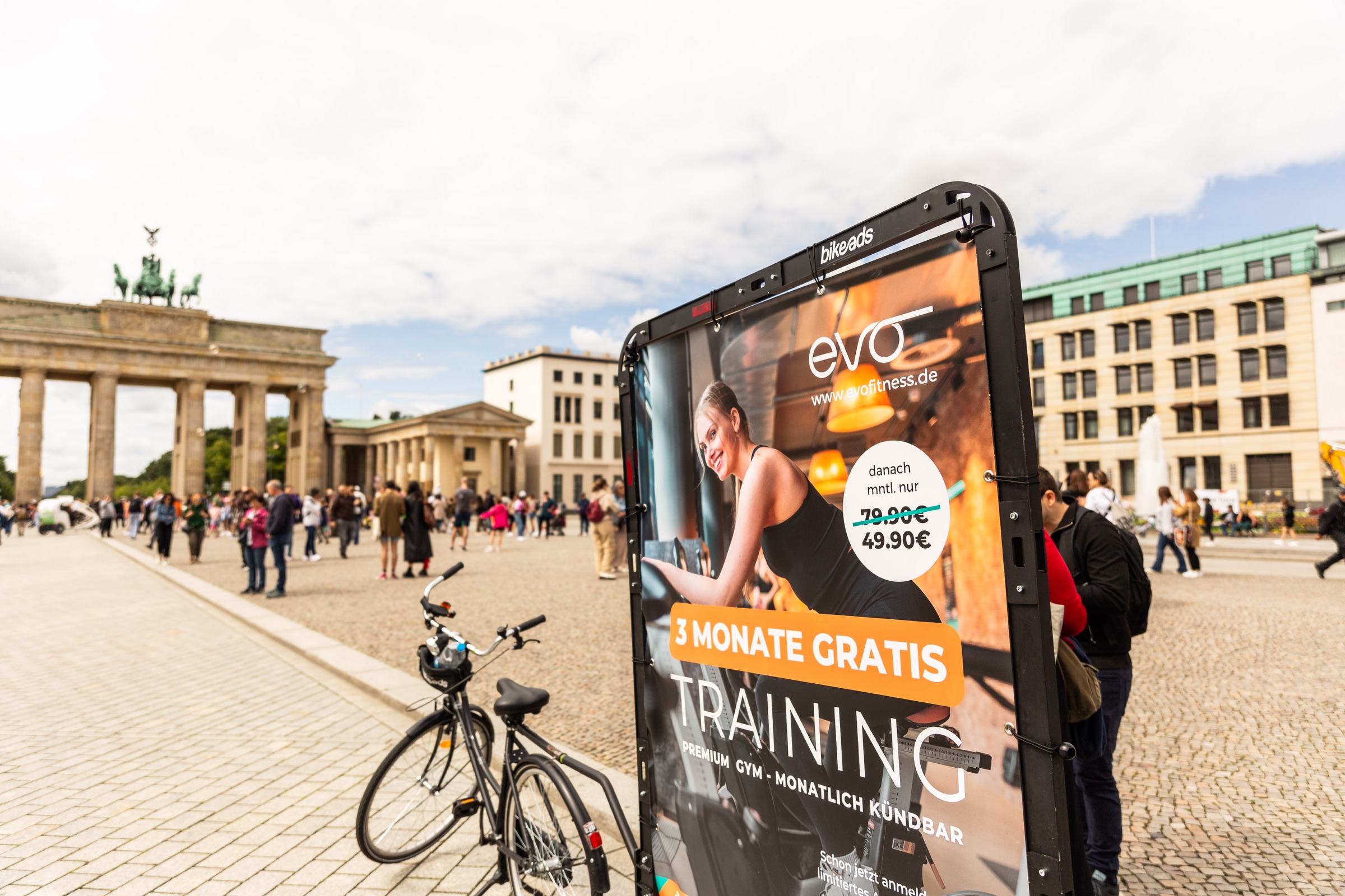 Imagefotografie für Bike Ads am Brandenburger Tor in Berlin